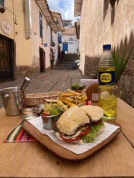 Cusco Lunch Alpaca Burger