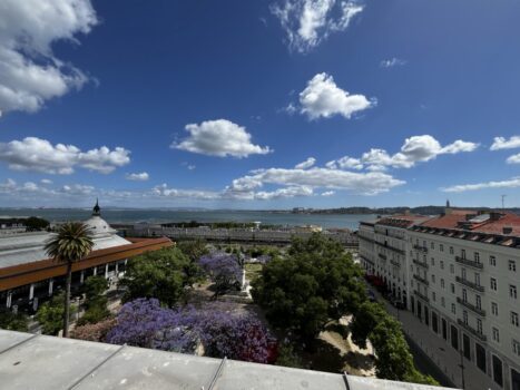 Rooftop view from my lunch spot in Lisbon