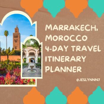 Marrakech, Morocco 4-Day Travel Itinerary Planner