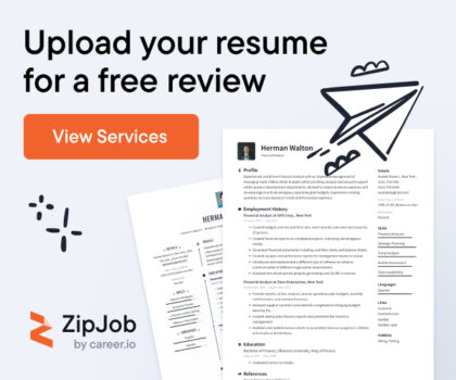 ZipJob Upload your resume for a free review